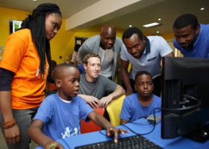 Mark Zuckerberg with some Nigerians