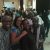 CEO of MTN Ghana, Ebenezer Asante (holding glass) in a pose with some staff and customers at the event