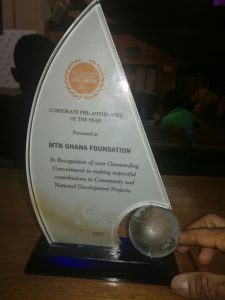 MTN's Plaque  for the Award