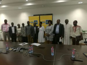 MTN Ghana CEO and winners and finalists in a group picture 