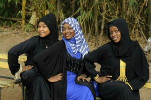 Ms Mariam (middle) and friends
