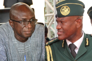 The Minister of the Interior,  Ambrose Dery and Comptroller-General of the Ghana Immigration Service (GIS),  Kwame Asuah Takyi
