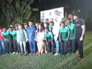 Officials of the India High Commission, Deputy minister of sports and Black Starlets 